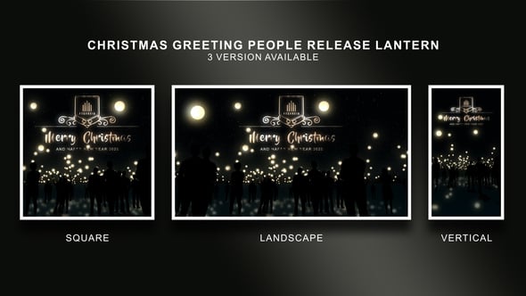 Christmas Greeting People Release Lantern