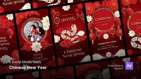 Social Media Reels – Chinese New Year After Effects Project Files