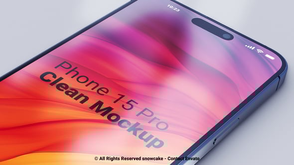 Phone 15 Pro Clean Mockup