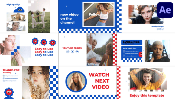 Trendy Media Slides for After Effects