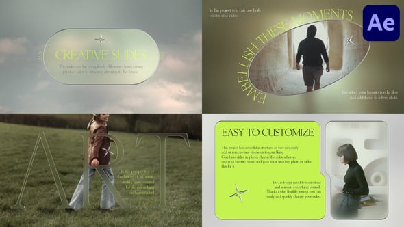 Cloudy Glass Slideshow for After Effects