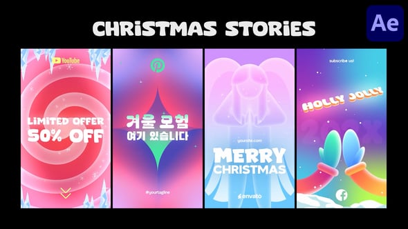 Christmas Typography Stories | After Effects