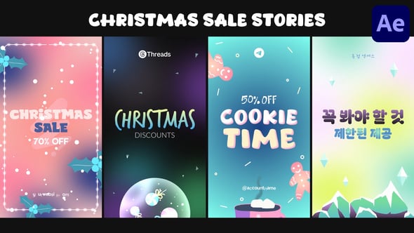 Christmas Sale Stories for After Effects