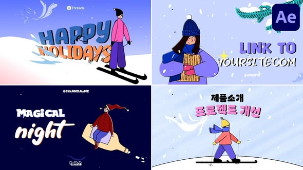 Xmas Characters Scenes | After Effects