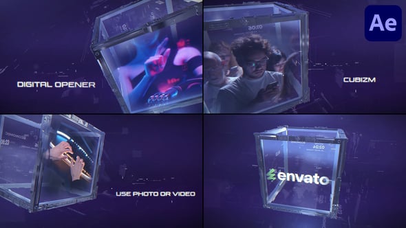 Digital Opener Cubizm for After Effects