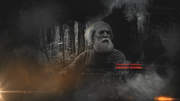 Dark Dramatic Film Credits With Smokes and Inks Grunge Concept