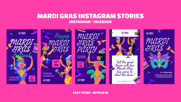 Mardi Gras Instagram Stories