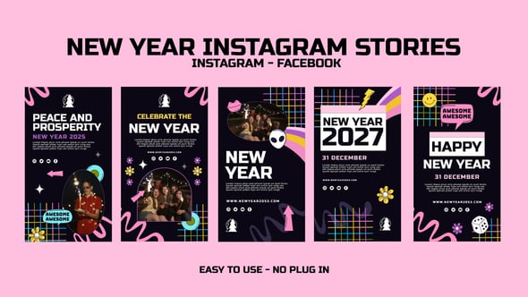 New Year Instagram Stories
