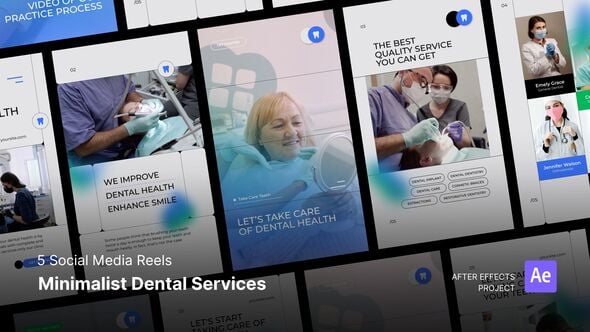 Social Media Reels – Minimalist Dental Services After Effects Project Files