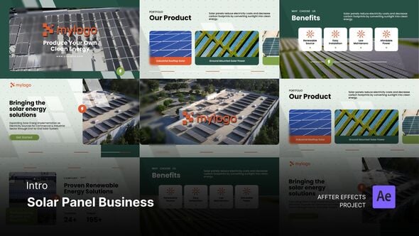 Intro/Opening Video – Solar Panel Business After Effects Template