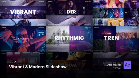 Intro/Opening – Vibrant & Modern Slideshow After Effects Project Files