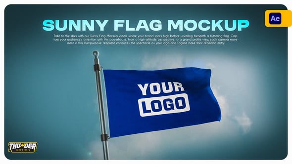 Sunny Flag Mockup