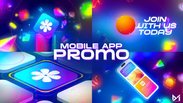 Mobile App Promo – Retro Style