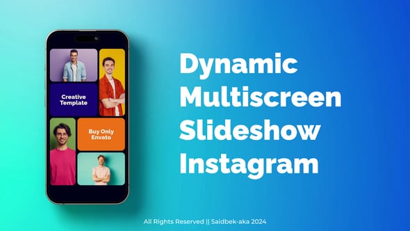 Colorful Instagram Multiscreen Slideshow Split Screen Presentation
