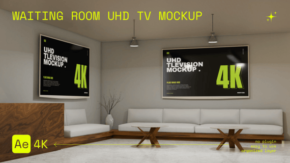 Waiting Room UHD TV Mockup