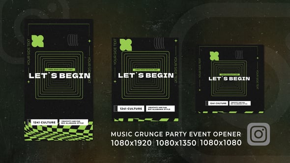 Vertical Music Grunge Party | Urban Event Club Instagram Opener