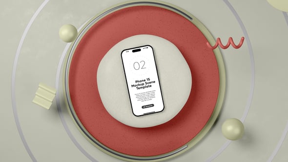 iPhone 15 Screen Mockup Scene