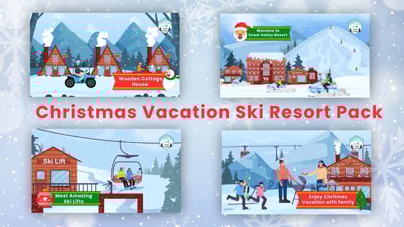 Christmas Vacation Ski Resort Advertisement Pack