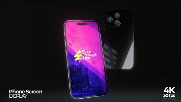 Black Phone Screen Mockup